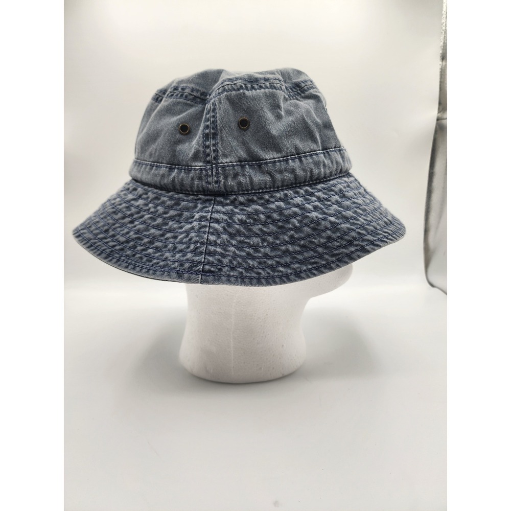 Vintage USA Flag Denim Bucket Hat Blue One Size - Picture 4 of 5